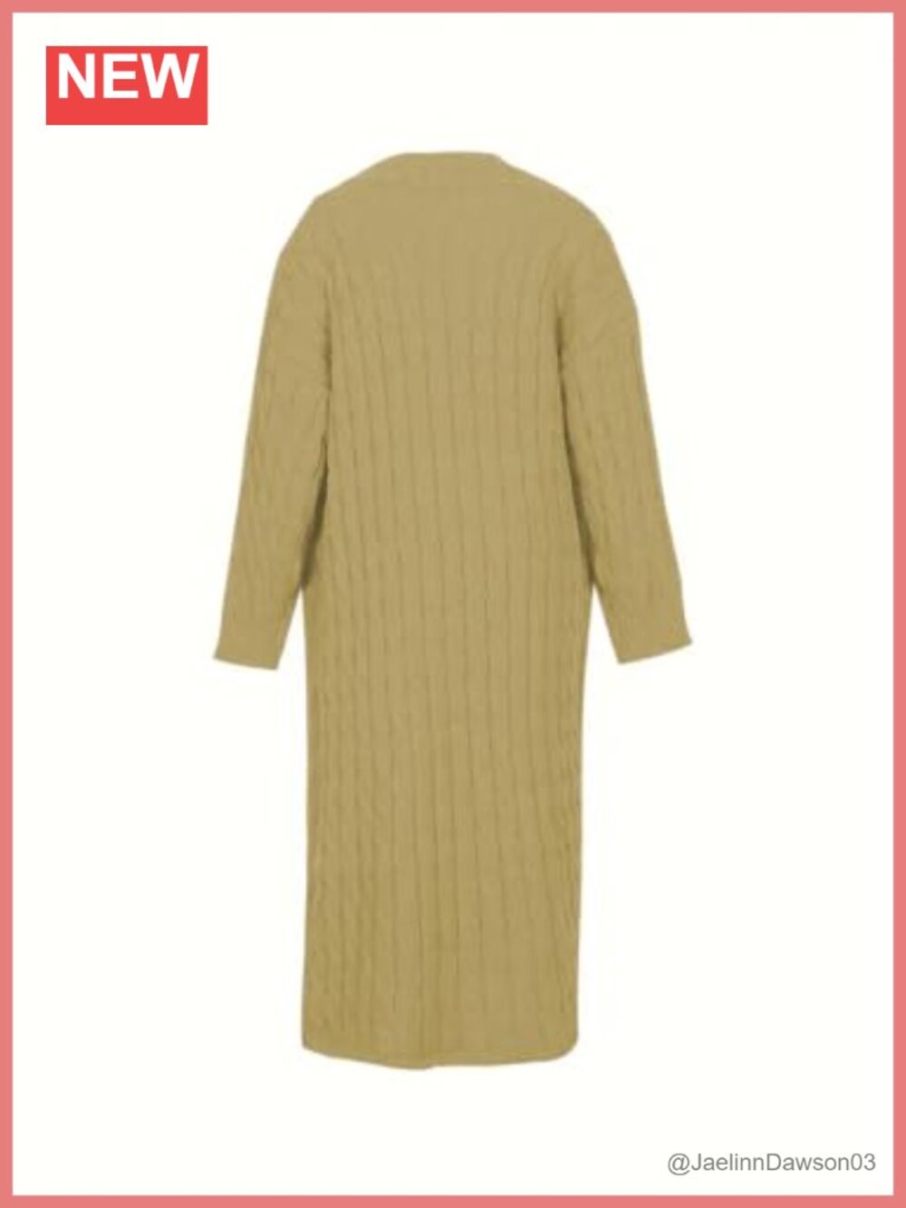 Long Ribbed Knit Open Front Duster Cardigan Sweater - Picture 4 of 6